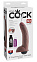 Фаллоимитатор с эякуляцией King Cock Squirting реалистичный, мулат, 23 см