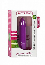 Вибратор-пуля из пластика с бархатистым покрытием POWER BULLET, фиолетовый