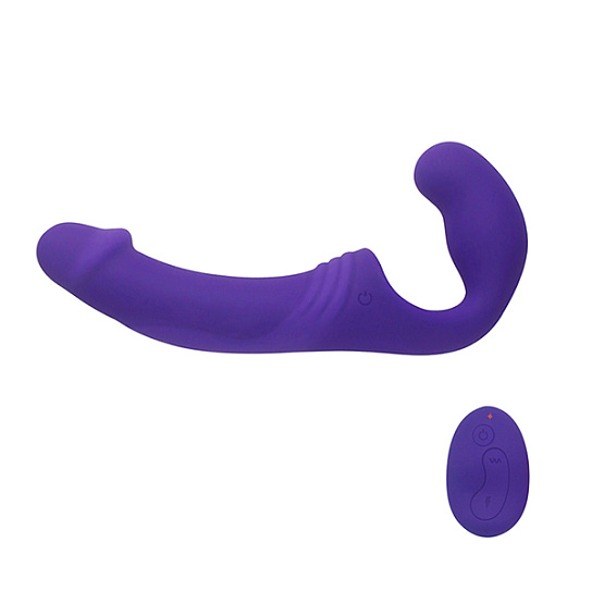 Безремневой вибрострапон с дистанционным пультом управления, 4 (3,5) см, фиолетовый