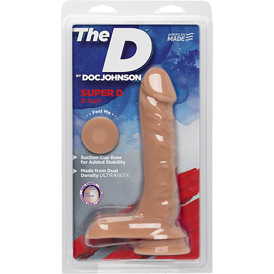 Фаллоимитатор на присоске The D - Super D 8, 17.8 см, телесный