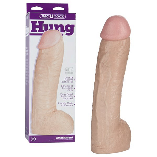 Насадка реалистик Hung для системы Харнесс, телесная, 31 см