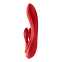 Мощный вибратор с двумя клиторальными отростками Satisfyer Double Flex, красный