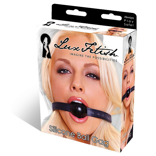 Кляп с шаром из силикона с ремнем Lux Fetish