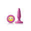 Анальная втулка со смайликом Emoji Face OMG Pink малая