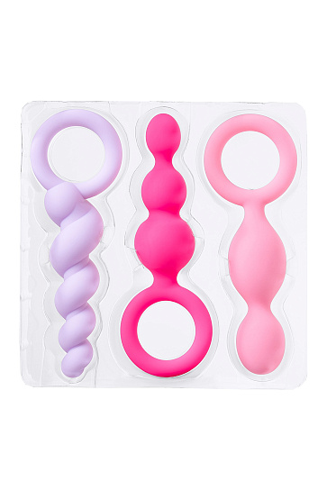 Набор анальных стимуляторов Satisfyer Plugs, цветные