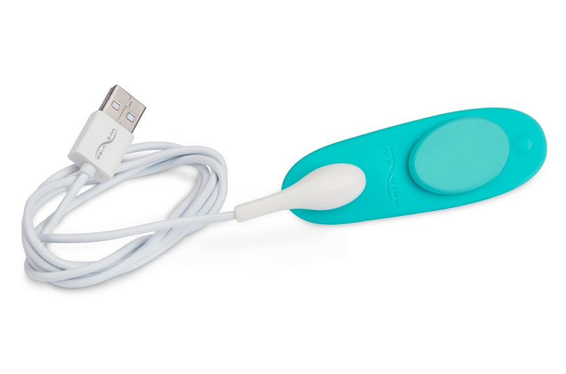 Клиторальный вибратор в трусики We-Vibe Moxie с пультом ДУ, бирюзовый