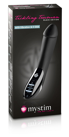 Вибратор с электростимуляцией Tickling Truman Black Edition