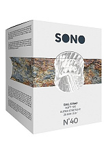 Колечко SONO № 40 Translucent с диагональными зубчиками, прозрачное