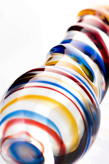 Стеклянный фаллос для вагинальной и анальной стимуляции 19,7 см