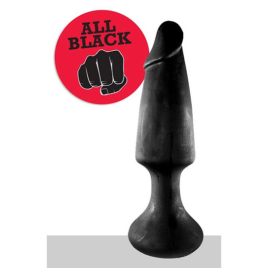 Гигантская анальная пробка черного цвета, 35 см