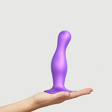 Анальная насадка для страпона Strap-on-me Dildo Plug 16,5, фиолетовый металлик