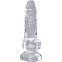 Прозрачный фаллоимитатор реалистик с мошонкой и присоской King Cock Clear 8,3 см
