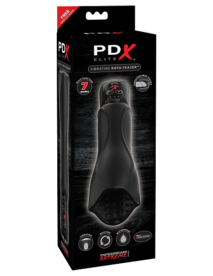 Вибромастурбатор-ротатор Vibrating Roto-Teazer PDX Elite, черный
