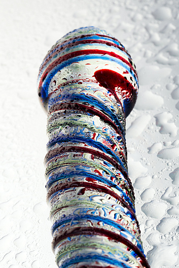 Стеклянный фаллос с крупной головкой 14,5 см