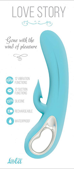 Бесконтактный стимулятор-вибратор Wind of Pleasure, голубой