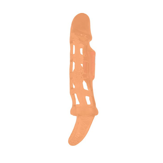 Силиконовая вибронасадка в форме клетки Men Extension