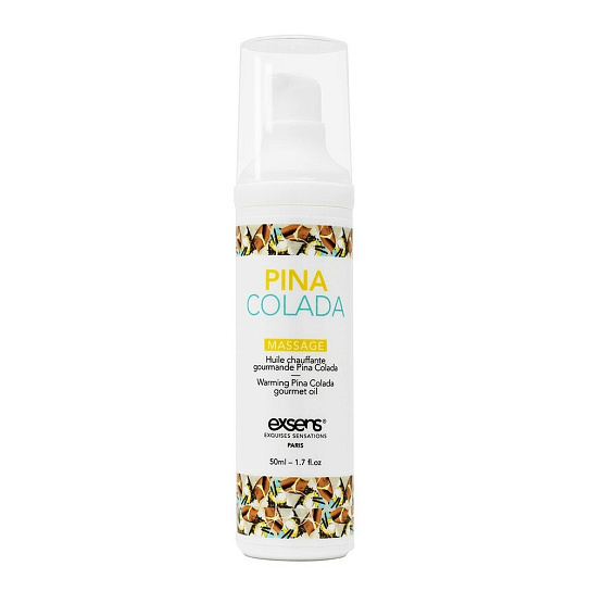 Согревающее масло-лубрикант для массажа с ароматом Пина Колада Exsens Gourmet Pina Colada, 50 мл Согревающее масло-лубрикант для массажа с ароматом Пина Колада Exsens Gourmet Pina Colada, 50 мл
