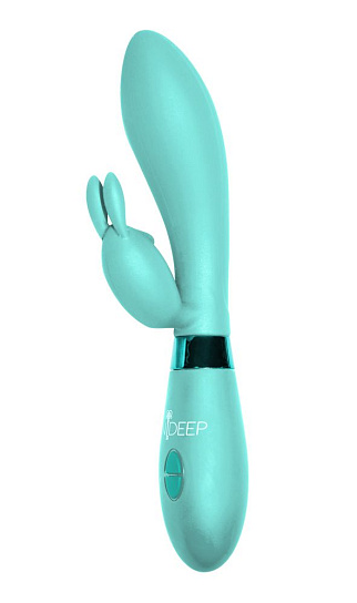 Вибратор Yonce с двойной стимуляцией, бирюзовый