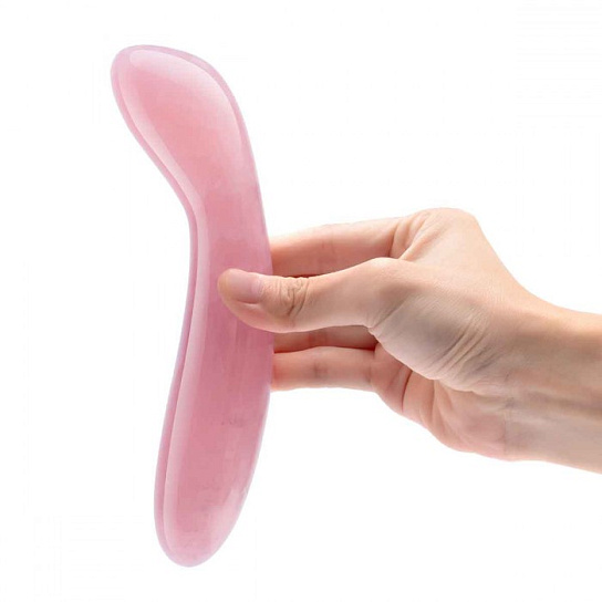 Массажер из камня для зоны G Le Wand Crystal G-Wand, розовый