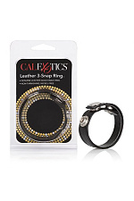 Эрекционное кольцо кожаное на кнопках Leather 3-Snap Ring
