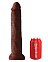 Фаллос гигант King Cock 13 Cock Flesh, 29 см, коричневый