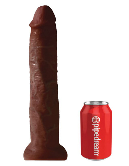Фаллос гигант King Cock 13 Cock Flesh, 29 см, коричневый