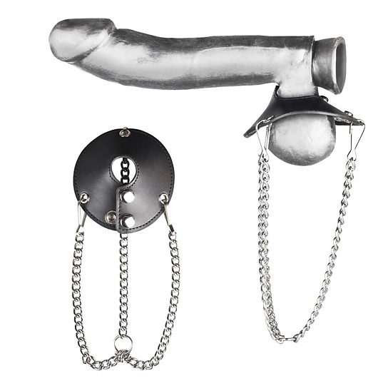 Утяжка для мошонки Parachute Ball Stretcher с клепками, S