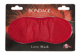 Маска на глаза Lola Toys Bondage Love Mask, красная