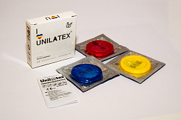 Ароматизированые презервативы Unilatex Multifruits, 3 шт