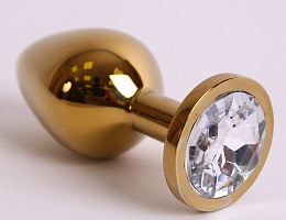 Анальная втулка из металла золотистого цвета Luxurious Tail, L