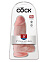 Фаллоимитатор реалистик утолщенный King Cock Chubby, 17 см, телесный