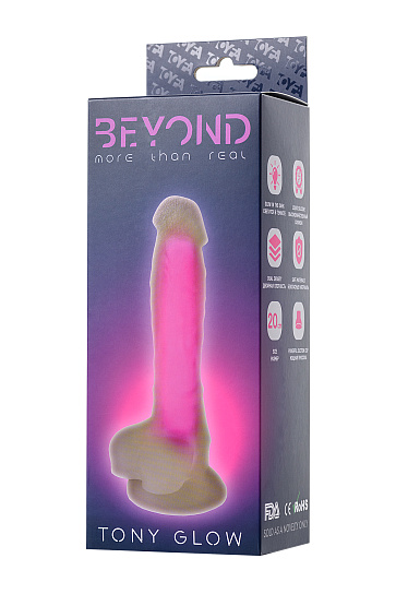Фаллос, разжигающий эмоции Tony Glow 14,5 см