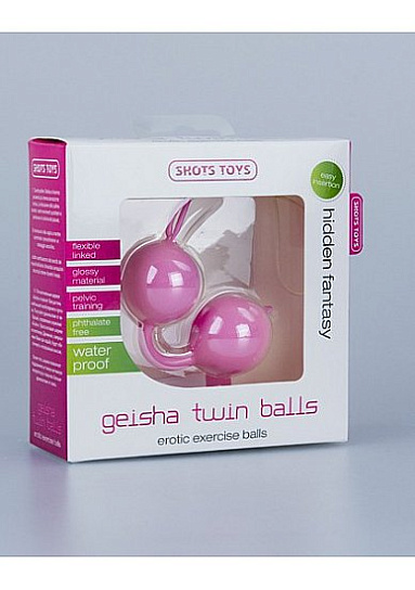 Латексные вагинальные шарики GEISHA TWIN, розовые
