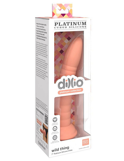 Фаллоимитатор с присоской PipeDream Wild Thing, персиковый