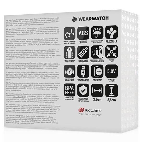 Вибратор для пар с пультом ДУ в виде часов WEARWATCH, зеленый\черный