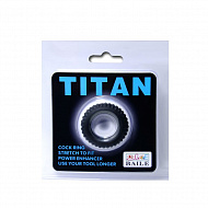 Эластичное ребристое кольцо Titan, черное Baile