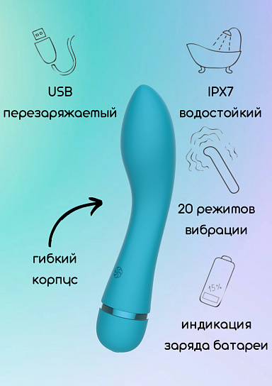 Вибратор Lola Games Fantasy Whaley для точки G, голубой