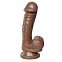 Реалистичный фаллоимитатор Big Glans Dong, коричневый