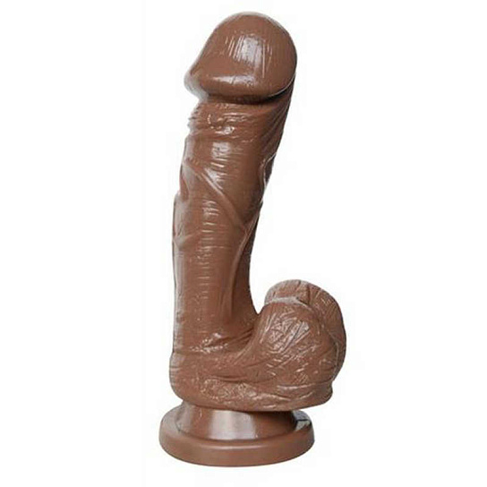 Реалистичный фаллоимитатор Big Glans Dong, коричневый