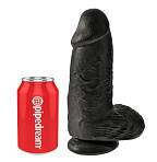 Фаллоимитатор реалистик утолщенный King Cock Chubby, 17 см, черный