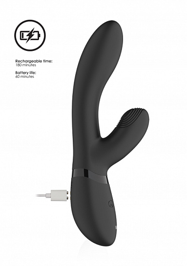 Вибромассажер Kyra с функцией пульсирующее воздействие, черный