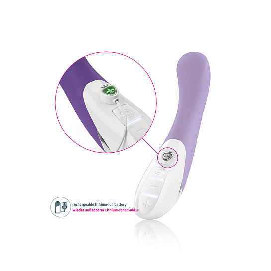 Силиконовый вибратор AL PUNTO с электростимуляцией, фиолетовый