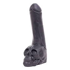 Большой член с черепом Cock with Skull - Black 28,5 см