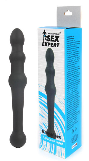 Черный анальный стимулятор