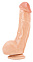 Фаллоимитатор RealStick #221 телесный с мошонкой, 19 см