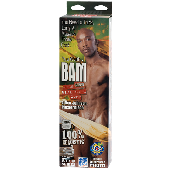 Bam Huge Realistic Cock чернокожий Бэм реалистичный член, 31 см