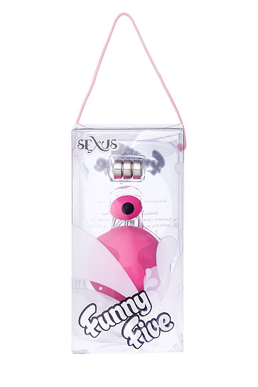 Мощно вибрирующее яйцо в форме шарика, розовое