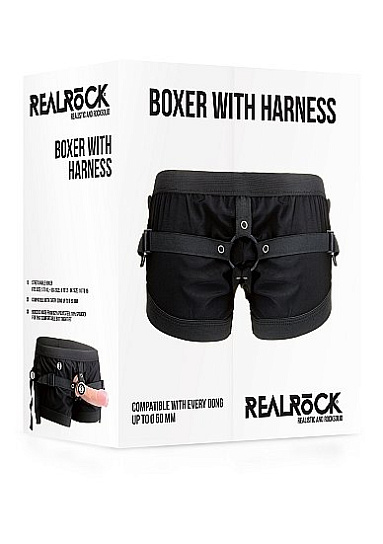 Черные трусы-шорты с креплением BOXER