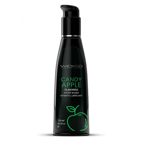 Съедобный лубрикант со вкусом Wicked Aqua Candy Apple, 120 мл