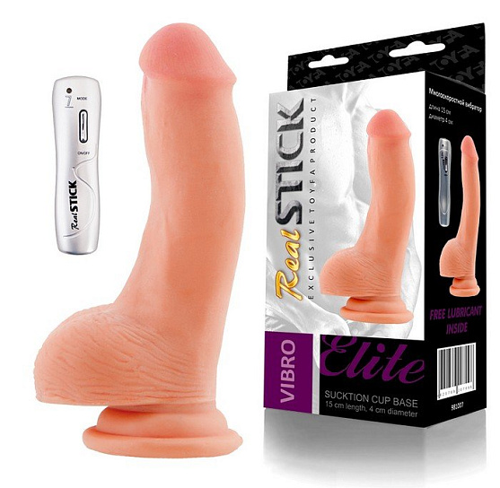 Вибратор реалистик TOYFA RealStick Elite, 15 см